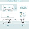 VersaDesk PowerPro 40" x 24" Electric Height Adjustable Standing Desk Converter for Home and Office - image 4 of 4