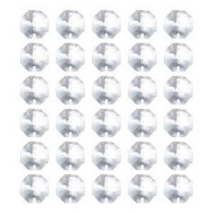 Unique Bargains Crystal Pendants Octagon Beads for DIY Lamp Arts Crafts Decoration 30 Pcs - 1 of 4