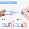 5-in-1 Baby Bottle Cleaner Set, Including Nylon & Silicone Bottle Brush, Cap, Straw & Nipple Brushes, BPA-Free (Grey) - 4 of 4