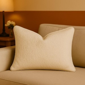Sapphtopaz Homey Throw Pillows, Soft Bed Pillows with Tailored Edging, Single Piece Stylish Accent Pillows for Bed & Sofa - 1 of 4