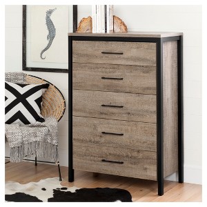 Munich Vertical Dresser Weathered Oak - South Shore - 1 of 4