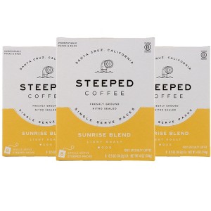 Steeped Coffee Sunrise Blend Light Roast Single Serve Steeped Packs - Case of 3/8 ct - 1 of 4