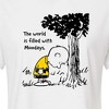 Women's - Peanuts - World Filled With Mondays Cropped Graphic T-Shirt - 2 of 4
