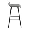 Ale Contemporary Fixed-Height Counter Stool in Metal and Faux Leather by LumiSource - Set of 2 - 3 of 4