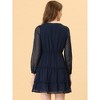 INSPIRE CHIC Women's Swiss Dots Elastic Waist A-Line Tiered Flowy Chiffon Dress - 4 of 4