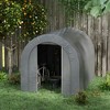 Resenkos Galvanized Metal 6' x 8' Outdoor Storage Tent, Heavy Duty and Waterproof Portable Shed Dark Gray - 4 of 4