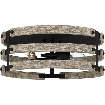 Quoizel Lighting Ashburn 3 - Light Flush Mount in  Earth Black