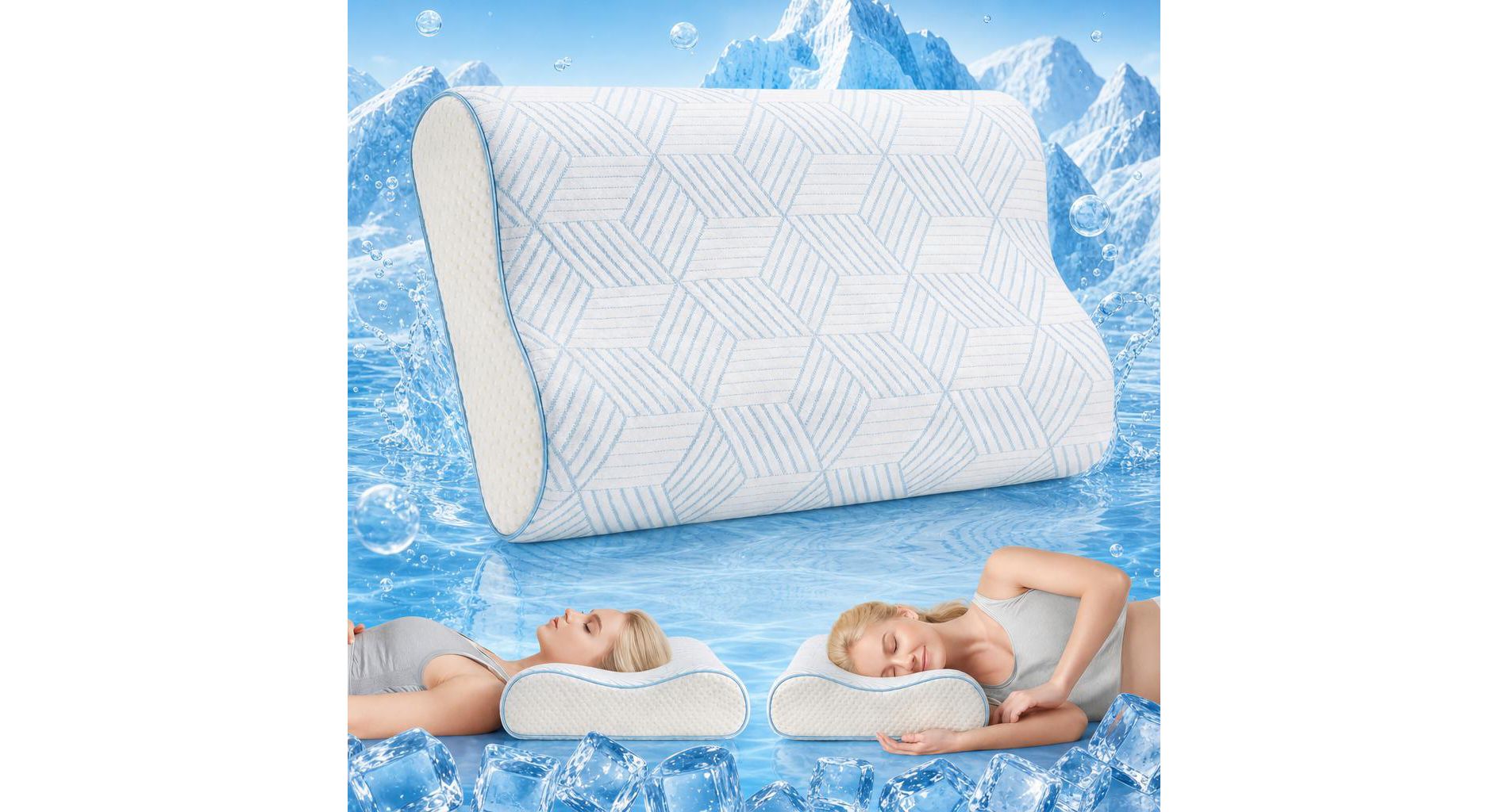 Bed Pillows 4-Layer Pillow for Neck Relief - Adjustable Memory Foam Pillow, Ergonomically Designed Pillow for Back & Side Sleepers, Queen Size