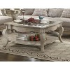Chelmsford Clear Glass & Antique Taupe Finish Coffee Table - 2 of 4