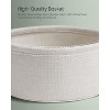 Simple Trending Small Bedside Table with Fabric Basket Forest Green + Cream White - 4 of 4