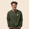 Dalix Ghost Embroidered Crewneck Long Sleeve Sweatshirt Fleece Men - 2 of 4