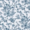 No. 918 1pc 54"x14" Elara Floral Print Semi-Sheer Rod Pocket Kitchen Curtain Valance Indigo - 3 of 4