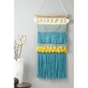 Saro Lifestyle Textured Woven Wall Hanging, 18"x36", Blue - 3 of 3