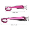 Unique Bargains 1 Set Nail Cutter Set Professional Nail Clipper Kit for Travel or Home Silver Tone and Pink Stainless Steel - 4 of 4