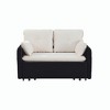 53" Modern Convertible Sofa Bed, Velvet Fabric Pull Out Sleeper Loveseat With USB Port And 2 Removable Armrests - 2 of 4