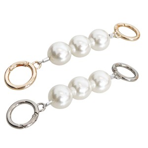 Wrapables Faux Pearl Purse Chain Extender for Handbag, Shoulder Bags, Crossbody Bags (Set of 2) - 1 of 4
