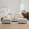 86" Modern Corduroy Upholstered Sectional Sofa with 2 Ottomans, Comfy Deep Seat loveseat Sofa, 4-Seater Cloud Couch for Living Room, Apartment, Office - 2 of 4