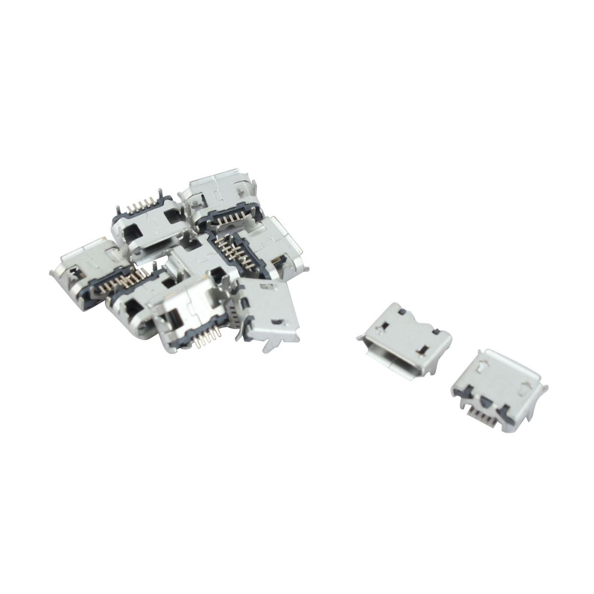 Unique Bargains Repair Parts Shielded Soldering One Port Micro USB Jack 10 Pcs