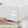 100% Viscose Derived From Bamboo Cooling Sheets 4-Piece Luxury Soft Deep Pocket Queen Size Sheet by Lux Decor - White - 4 of 4