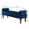 TiramisuBest Velvet Tufted Bedroom Bench, Upholstered Long Window Bench with Bolster, Entryway Bench for Living Room, Violet - 3 of 4