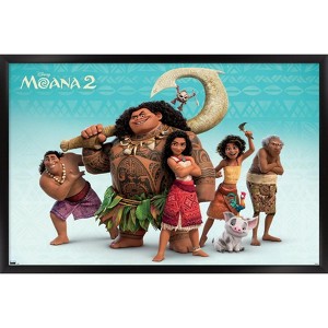 Trends International Disney Moana 2 - Group Framed Wall Poster Prints - 1 of 4