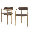 Buylateral Set of 2 Healey Retro Velvet Dining Armchairs - 4 of 4