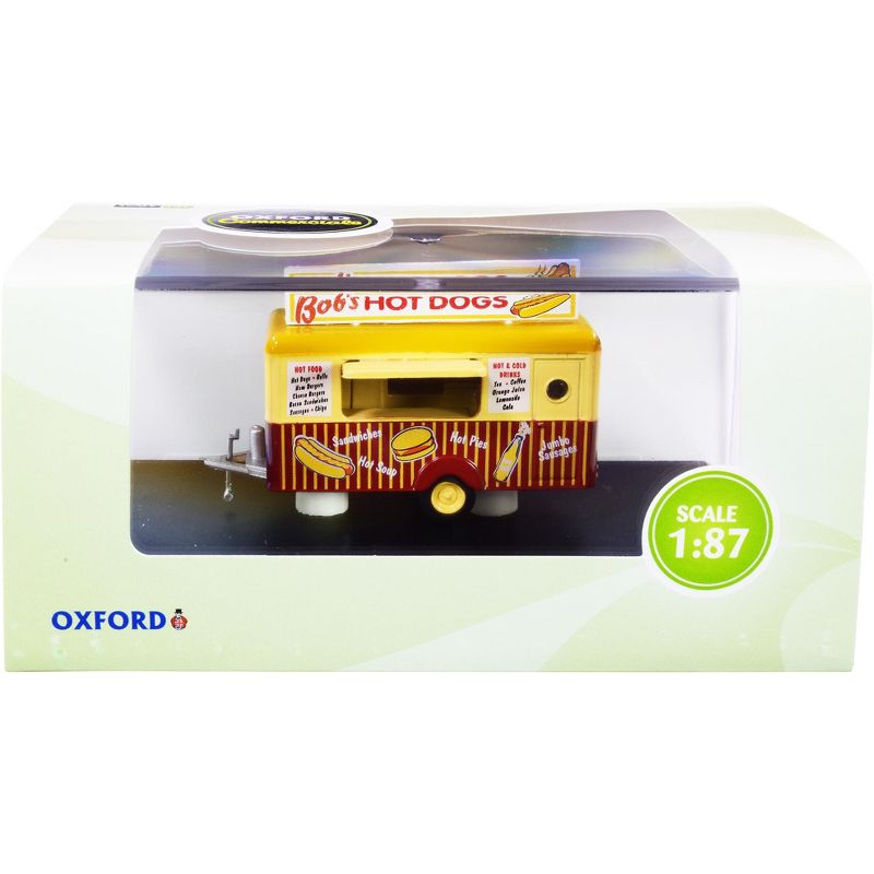 "Bob's Hot Dogs" Mobile Food Trailer 1/87 (HO) Scale Diecast Model by Oxford Diecast, 3 of 4