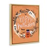 Stupell Industries Happy Haunts Halloween Wreath Floating Frame Canvas Art - 2 of 4