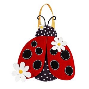 Ladybug with Daisies Door Decor - 1 of 1