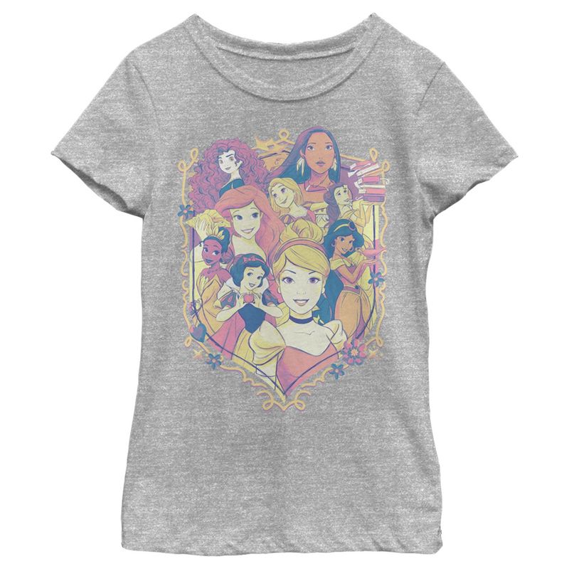 Girl's Disney Collage Emblem T-Shirt, 1 of 6
