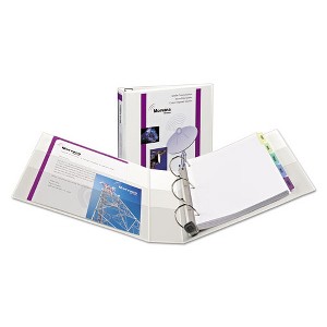 Avery Heavy-Duty View Binder with DuraHinge, One Touch EZD Rings/Extra-Wide Cover, 3 Ring, 1.5" Capacity, 11 x 8.5, White, (1319) - 1 of 4