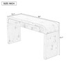 Sapphtopaz Wooden Console Table with 2 Large Drawers, Burl Veneer Entryway Table with Metal Handles, Side Table for Living Room, Entryway - 2 of 4