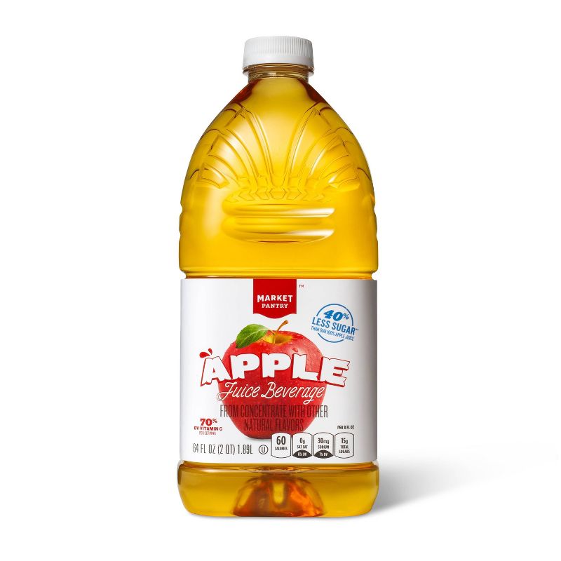 Reduced Sugar Apple Juice - 64 fl oz Bottle - Market Pantry&#8482;, 1 of 5