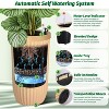 23 Inch Tall Planters Set of 2 Tall Fluted Planter, Outdoor Self Watering Pots with Water Level Monitor for Indoor Outdoor Plants,Gold - 4 of 4
