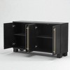 Sideboard Buffet Cabinet with Adjustable Shelves, Wooden Storage Cabinet with Gold Handles, Modern Farmhouse Sideboard for Kitchen, Dining Room - 4 of 4