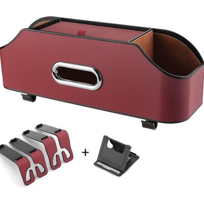 TruAIR Rear Seat Headrest Storage Box Ð Multifunctional Car Organizer with Cup Holder