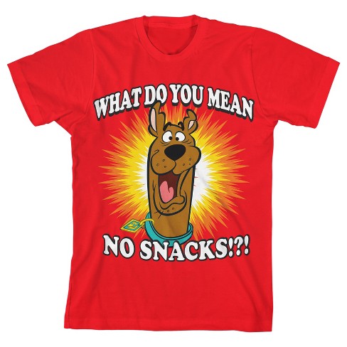 Scooby Doo What Do You Mean No Snacks?! Youth Red Graphic Tee - image 1 of 3