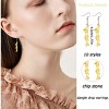 10 Pairs Natural Stone Beaded Dangle Earrings, Colorful Crystal Gemstone Drop Earrings Set for Yoga Meditation - 3 of 4