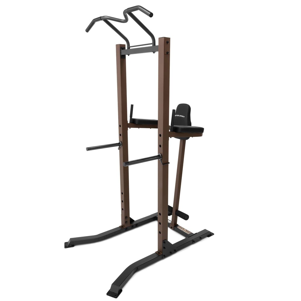 Steelbody Power Tower Home Gym with Dips Bar, Ab Crunch Station and Pull-Up Bar