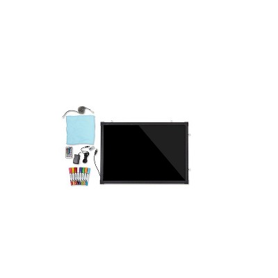 24" x 32" Black LED Illuminated Hanging Message Board