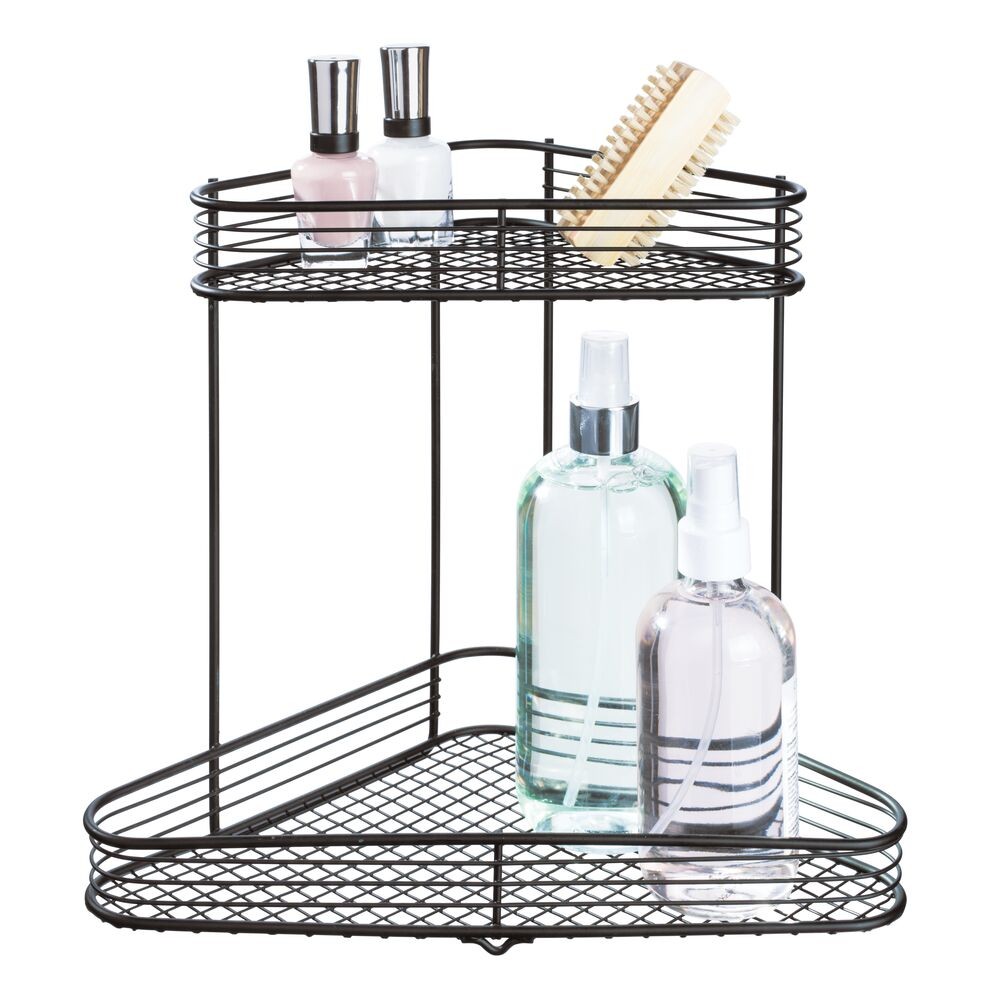 Photos - Other Bathroom Accessories iDESIGN Vienna Two Tier Corner Shelf for Countertop Desk and Vanity Matte