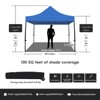 10x10 Ft Pop Up Canopy Tent, Portable Heavy Duty Canopy with Wheeled Carry Bag, 4 Sandbags, UV Protection, Waterproof Canopy for Outdoor Parties - 3 of 4