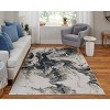 Micah Modern Abstract Ivory/Black/Taupe Area Rug - image 2 of 4