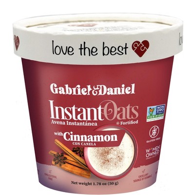 Gabriel & Daniel Instant Oatmeal with Organic Ground Cinnamon – Delicious & Quick Breakfast (Pack of 6)