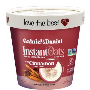 Gabriel & Daniel Instant Oatmeal with Organic Ground Cinnamon – Delicious & Quick Breakfast (Pack of 6) - 1 of 4