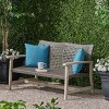 Gulches WOOD + WICKER LOVESEAT for Patio, Outdoor, Garden, Poolside - 2 of 4