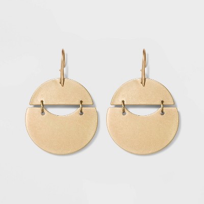 Rounded Shaky Drop Earrings - Universal Thread™ Gold