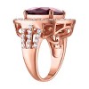 Designs By Gioelli 14K Rose Gold Over Sterling Silver Simulated Amethyst Ring - 2 of 3