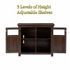 NicBex Vintage Style Sideboard,Kitchen Storage Cabinets with 2/3 Cabinet Doors and a Shelf,Gray/Espresso - 4 of 4
