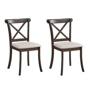NicBex  Set of 2  Wood Classic Cross-Back Dining Chairs,Farmhouse Armless Chairs for Kitchen,Living Room - 1 of 4
